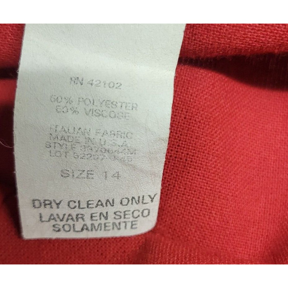 Vintage Michele Maxi Skirt Womens 14 Red Embroidered Stripes Fringe Western Boho - Picture 8 of 11